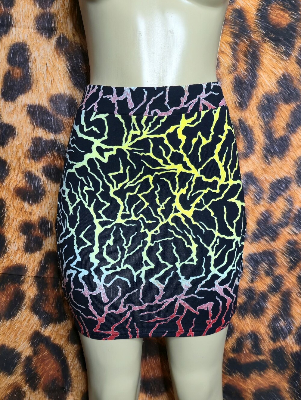 Connexion Lightening Bodycon Cutout Skirt